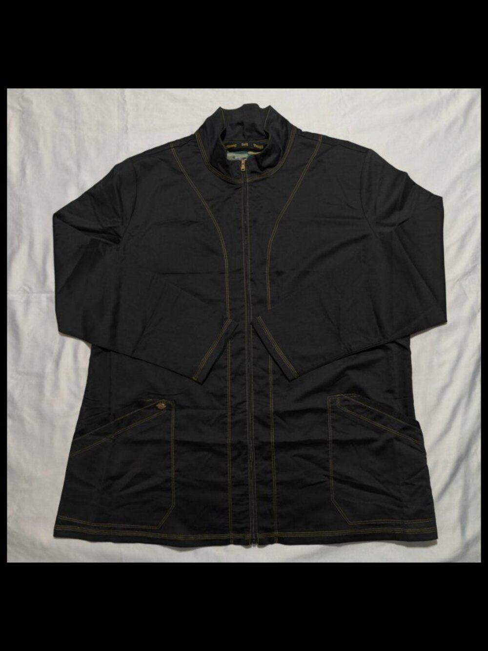 Dickies Essence 2-Pocket Zip Front Scrub Jacket DK302 - Black - Women's 2XL